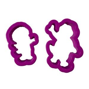 Vintage 1997 Lyons Partnership Purple Barney Baby Bop Play-Doh Molds 2 Piece Set